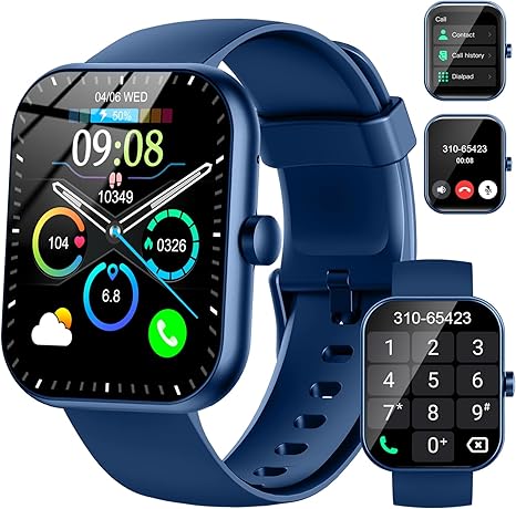 Smart Watch (Answer/Make Call), 1.96" HD Smartwatch for Women, 2025 Fitness Watch with 112+ Sport Mode/Pedometer/Calories/Sleep/Heart Rate Monitor, IP68 Waterproof Fitness Tracker for Android iOS