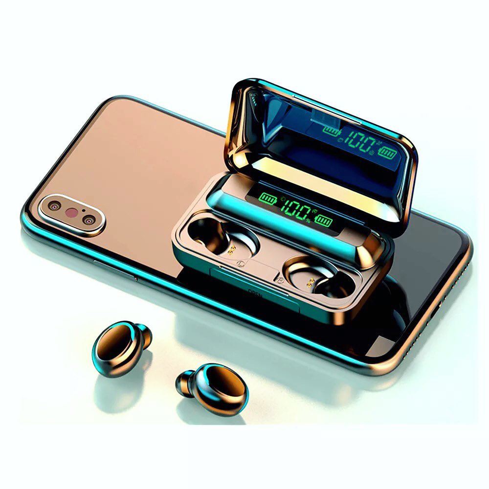 New🎧Gaming Earbuds V5.1 LED Touch Display, HiFi Ultra 9D Sound in-built 3500MAH Power Bank