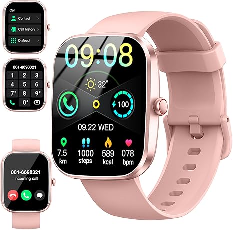 Smart Watch(Answer/Make Call), 1.91" Smartwatch for Men Women, NEW Fitness Watch with 110+ Sport Modes, Fitness Activity Tracke with Pedometer/Sleep Monitor/Heart Rate/IP68 Waterproof, for Android iOS
