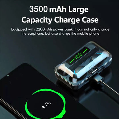 New🎧Gaming Earbuds V5.1 LED Touch Display, HiFi Ultra 9D Sound in-built 3500MAH Power Bank